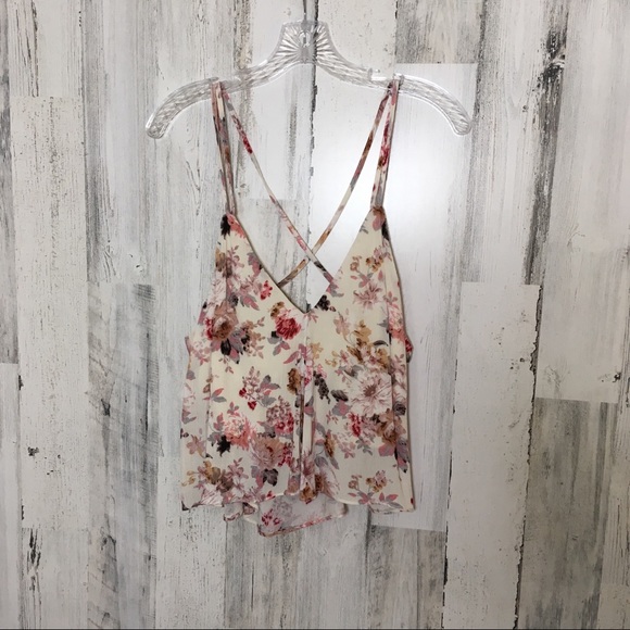 Hommage from Los Angeles Tops - Homage from Los Angeles Cream Spaghetti Strap Top